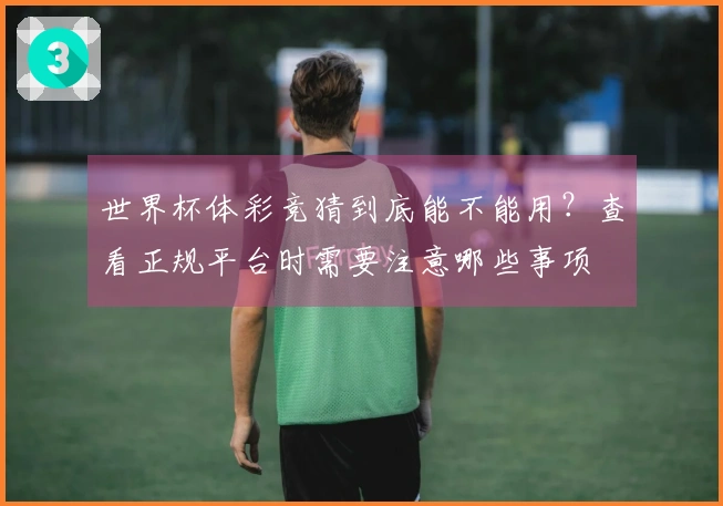 世界杯体彩竞猜到底能不能用？查看正规平台时需要注意哪些事项